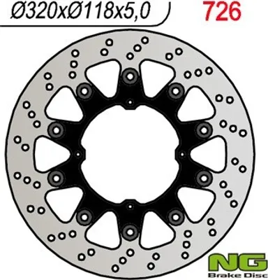 Produktbild von Ng Brake Front Taricks Für Honda Xr 250/400/650 (Supermoto)(320X118X5Mm)(4X6.5Mm)