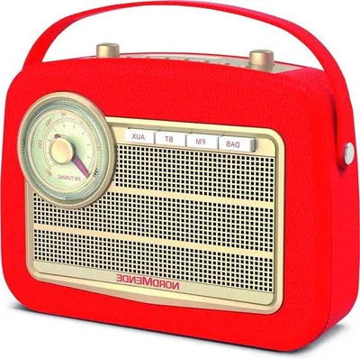 Produktbild von Draagbare DAB+- und FM-Radio mit Bluetooth-Audio-Streamung und 24-Stunden-Akku in Rot