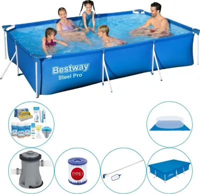 Obrázok produktu pre Bestway Steel Pro 300x201x66 cm Obdĺžnikový bazén Plus príslušenstvo