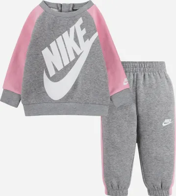 Produktbild von Nike Nkb Oversized Futura Crew Set Dk Grey Heather 92-98 Cm
