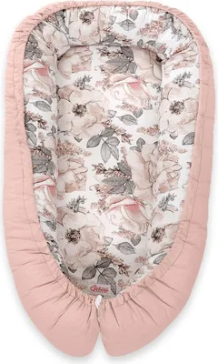 Produktbild von Babykokon, doppelseitig, Laufstall, Wickeltuch, Premium BOBONO - Sepiarosen/schmutziges Rosa