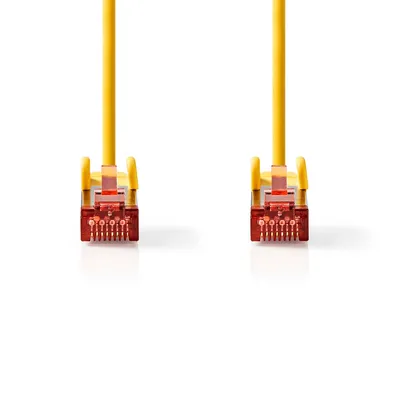 Obrázok produktu pre Sieťový kábel Nedis CAT6 - RJ45 samec - RJ45 samec - S/FTP - 5,00 m - Okrúhly - LSZH - Žltý - Štítok