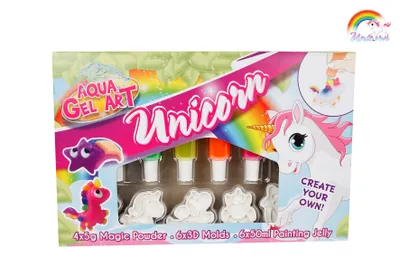 Immagine prodotto di Kids Globe Einhorn 3D Aqua Gel Figuren DIY Set Kreativ Set ab 5 Jahre