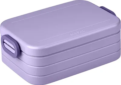 Produktbild von Mepal | Midi Brotdose | Lunchbox für 2 Sandwiches oder 4 Brotscheiben | Meal Prep Box | Brotdose für Erwachsene | Essenbox mit Unterteilung | Vivid Lilac