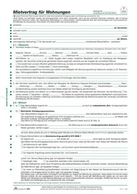 Produktbild von RNK Mietvertrag Wohnung DIN A4 8 Seiten 10St