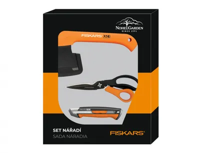 Obrázek produktu pro Fiskars Dárkový Set Pro Kutily Multifunkční Nůžky + Sekera X5 + Odlamovací Nůž Carbonmax 10763