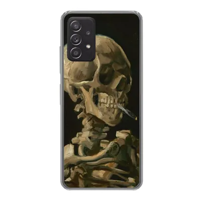 Obrázok produktu pre Kryt mobilného telefónu pre Samsung Galaxy A53 Hlava kostlivca s horiacou cigaretou - Vincent van Gogh Silikónové mäkké puzdro