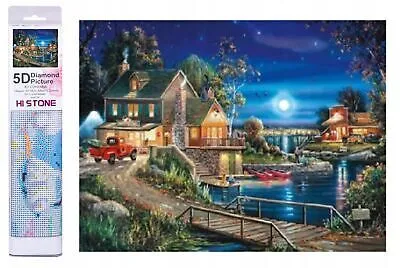 Produktbild von Norimpex Diamond Gemä lde Smoke by the lake 30x40cm