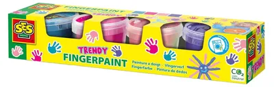 Produktbild von SES Creative 00392 Fingerfarbe Trendy 4 x 110 ml, diverse Farben, 440 Milliliter