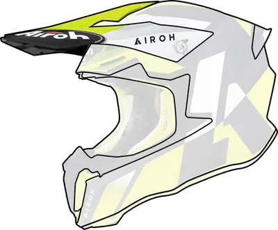Image de Visière pour casque Airoh Twist 2.0 Lift jaune mat