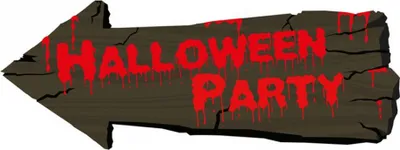 Produktbild von Halloween Party Hinweisschild als Wegweiser 50cm