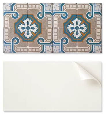 Produktbild von Vinylpaneel mit Nachbildung für Küche oder Bad, 120 x 60 cm, Mosaikmuster mit Ornamenten