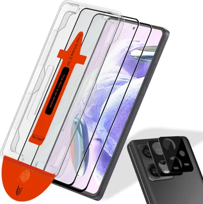 Zdjęcie produktu dla 2-pak Xiaomi Redmi Note 12 Pro 5G Szkło ochronne na ekran & 2-pak ochrona obiektywu - Szkło hartowane | [Automatyczna instalacja] - Bez bąbelków
