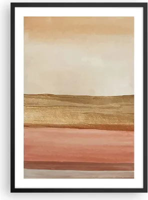 Produktbild von Gerahmtes Poster - Schwarzer Rahmen - Gold Abstraktion Linien - 50x70 cm - Wand Bild - Wanddeko - Wandbilder - Kunstposter - Wandposter - Bilderrahmen - Bilder - Kunstdruck - P2BPA50x70-4739
