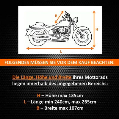 Produktbild von Motorrad Abdeckplane Motorradabdeckung XL Wasserdicht für Harley-Davidson FatBob