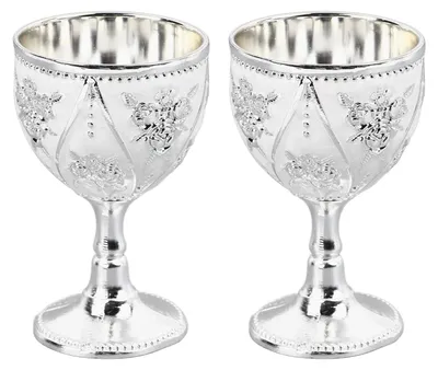 Imagen del producto de Juego de 2 elegantes copas de vino con relieve tridimensional
