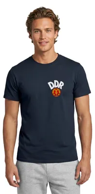 Produktbild von Spreadshirt DDR Wappen | Ostalgie Männer T-Shirt, M, Navy