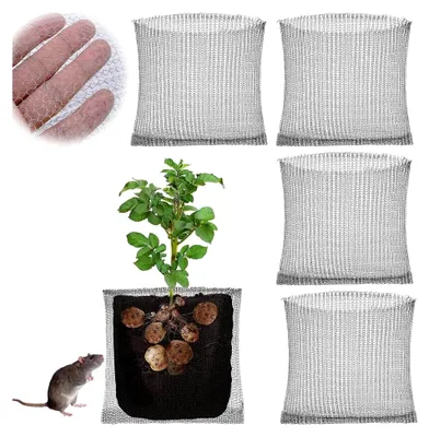 Produktbild von Wühlmauskorb Wurzelschutz 4 Stück Edelstahl 45x40cm Rostbeständig für den Schutz von Pflanzenwurzeln