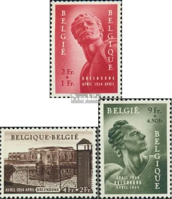 Produktbild von Briefmarken Belgien 1954 Mi 992-994 (kompl.Ausg.) gestempelt Breendonk