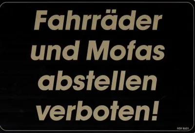 Produktbild von Schild - FAHRRÄDER U. MOFAS ABSTELLEN VERBOTEN - 308601 - 30 x 20 cm