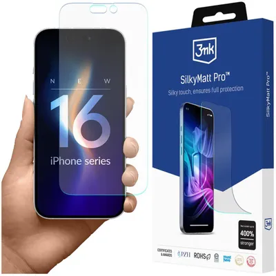 Produktbild von 3MK Silky Matt Pro, Apple, iPhone 16, Schlagfest, Kratzresistent, Transparent, 1 Stück(e)