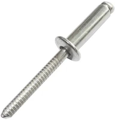 Zdjęcie produktu dla Zestaw 10 nitów ślepych Ø6x20mm ze stali nierdzewnej