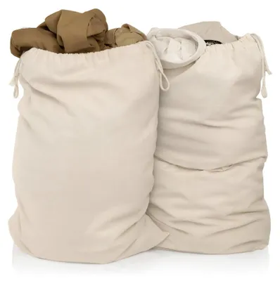 Produktbild von Wäschebeutel Set von 2, 50 x 75 cm, Baumwolle mit Kordelzug