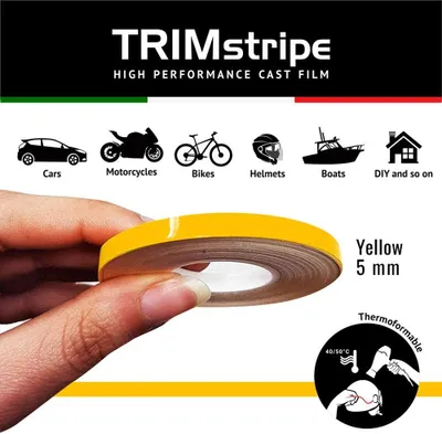Produktbild von Zierstreifen Klebestreifen für Autos, Gelb, 5 mm x 10 m