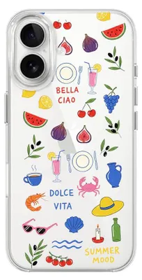 Produktbild von Flexible Hülle für das iPhone 16, TPU Silikon transparent, Sommeraromen