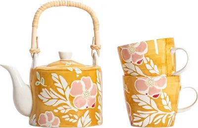 Produktbild von HOMLA CERRI Senf-Blumen-Tee-Set, 3er-Set