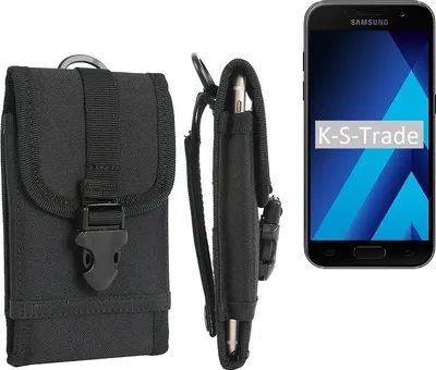 Produktbild von K-S-Trade Handyhülle kompatibel mit Samsung Galaxy A3 (2017) Gürteltasche Holster Handytasche Gürtel Tasche Schutzhülle Robuste Handy Schutz