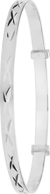 Produktbild von Edler 925 Sterling Silber Baby - Erweiterbar Armreif - 9mm; TRS22000
