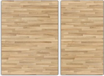 Produktbild von Glas-Herdabdeckplatten Glaskeramikkochfeld-Abdeckung Spritzschutz Schneidebrett Zweiteilige Glas 70x52 Holz Motive
