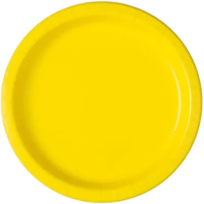 Produktbild von 8 runde Teller neon gelb