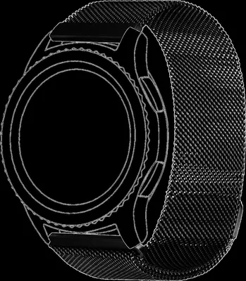 Produktbild von topp - Armband Samsung/Huawei Watch, Mesh, black