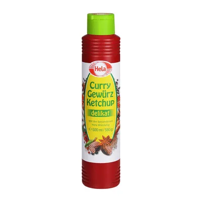 Verpackungsbild Hela Gewürz Ketchup Curry delikat mit lieblich würziger Note 500ml