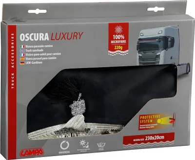 Obrázok produktu pre Oscura, ochranné pásy proti slnku pre nákladné vozidlá - čierne