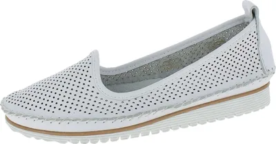Produktbild von Andrea Conti Damen Slipper Leder klassische Form mit luftigen Löchern 0021714, Größe:39 EU, Farbe:Weiß