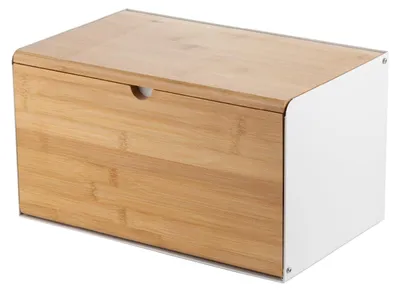 Produktbild von FLORINA Brotkasten BRUSTO 35,5 x 21,5 x 19,5 cm I Brotbox aus Stahl und Bambus-D