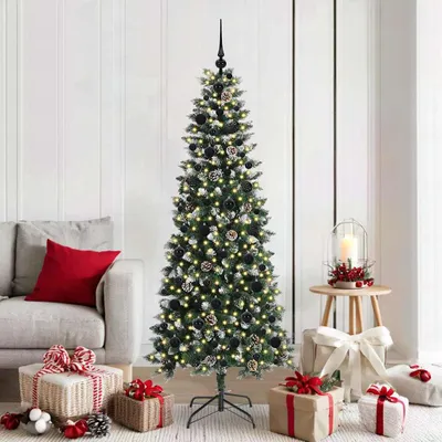 Immagine prodotto di Maison Exclusive - Albero di Natale artificiale con 300 LED e supporto verde 180 cm
