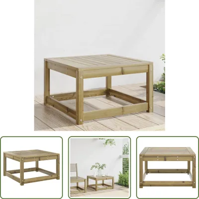 Image de The Living Store Tabouret de jardin en pin imprégné