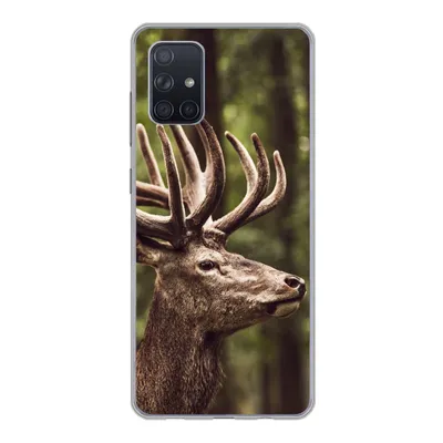 Produktbild von MuchoWow® Handyhülle Schutzhülle Hülle für Samsung Galaxy A51 5G Hirsch - Natur - Geweih - Wald - Tiere Silikon Softcase Handy Hülle - Abbildung