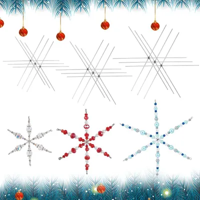 Productafbeelding van Draadsterren, 24 stuks, 9,5/11,5/15 cm, voor kerstdecoratie