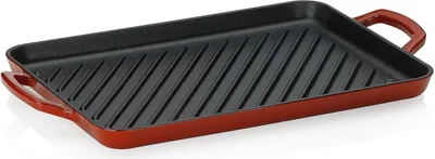 Produktbild von KELA Grillplatte Gusseisen Calido 35x25 cm rot KL-11939