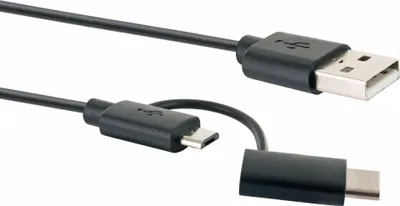 Produktbild von Schwaiger USB-Kabel 3.1 St. C->2.0 Micro B 1,00m schwarz