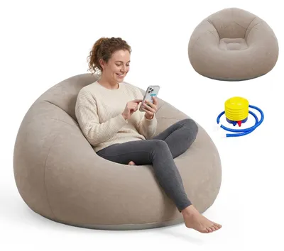 Aufblasbarer Sitzsack aus PVC, 103x60 cm, für drinnen & draußen