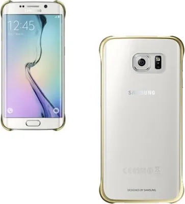 Produktbild von Samsung Clear Cover EF-QG925B Gold für Galaxy S6 Edge