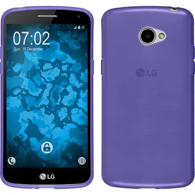 Produktbild von PhoneNatic Case kompatibel mit LG K5 - lila Silikon Hülle transparent + 2 Schutzfolien