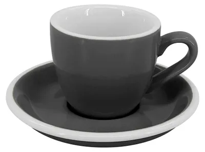 Image de Tasse à espresso avec soucoupe Roma, 75 ml, gris