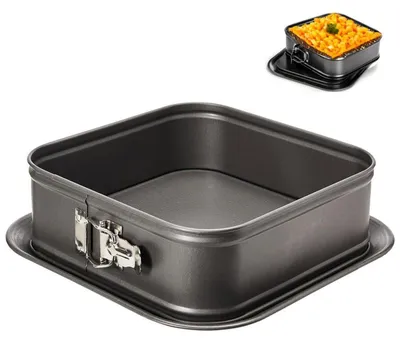 Produktbild von Rechteckige Backform mit abnehmbarem Boden 24x24cm aus Kohlenstoffstahl
